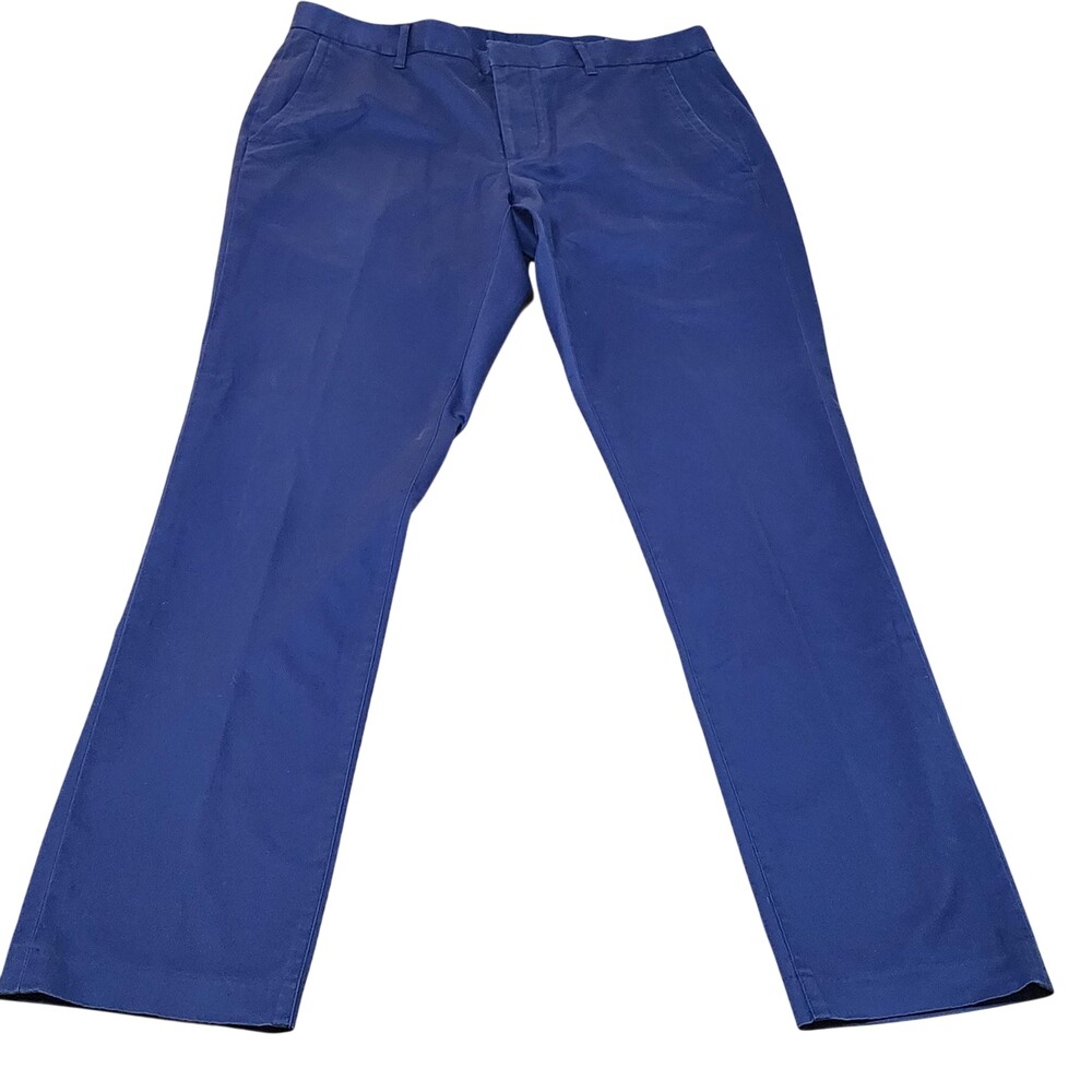 Bonobos Monday Pants Mens 34x31 Blue Tailored Chino Slim Straight Stretch
